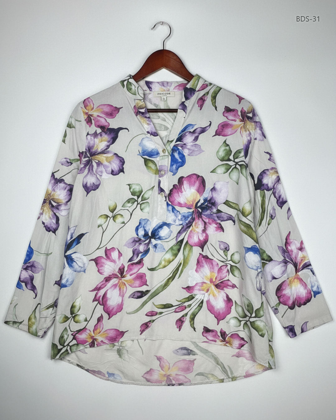 Button Down Shirt | Unknow | Preloved Branded | Multi Polyester | Premium | OTS Thrift Store Karachi Pakistan