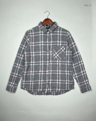 Preloved Premium Button Down Shirt by New Look, Grey Cotton for Women - OTS Thrift Shop Peshawar Pakistan
