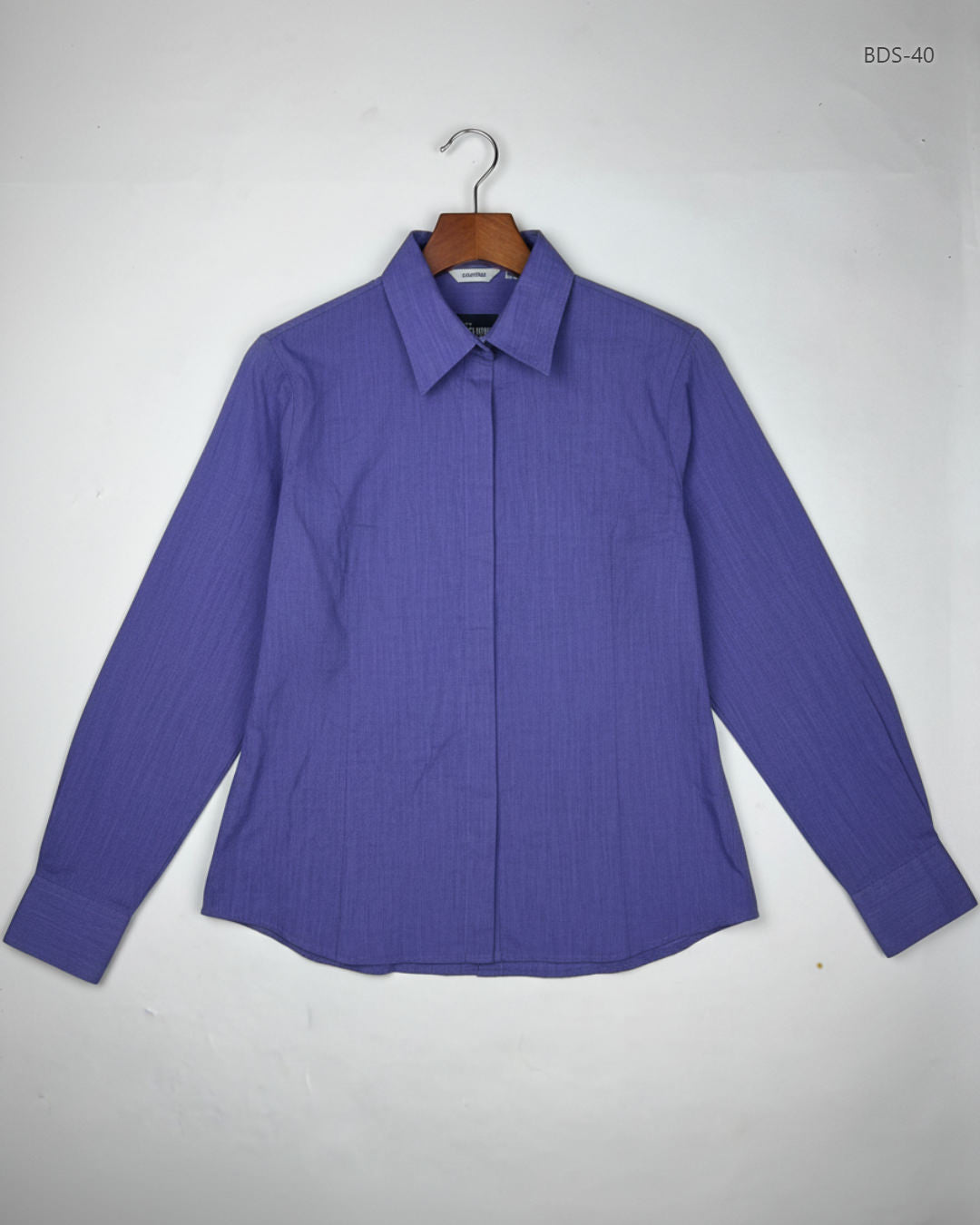 UK Imported secondhand Button Down Shirt - Disley brand, Blue Polyester, Premium Plus condition, for Women - Online Thrift Store Lahore Pakistan