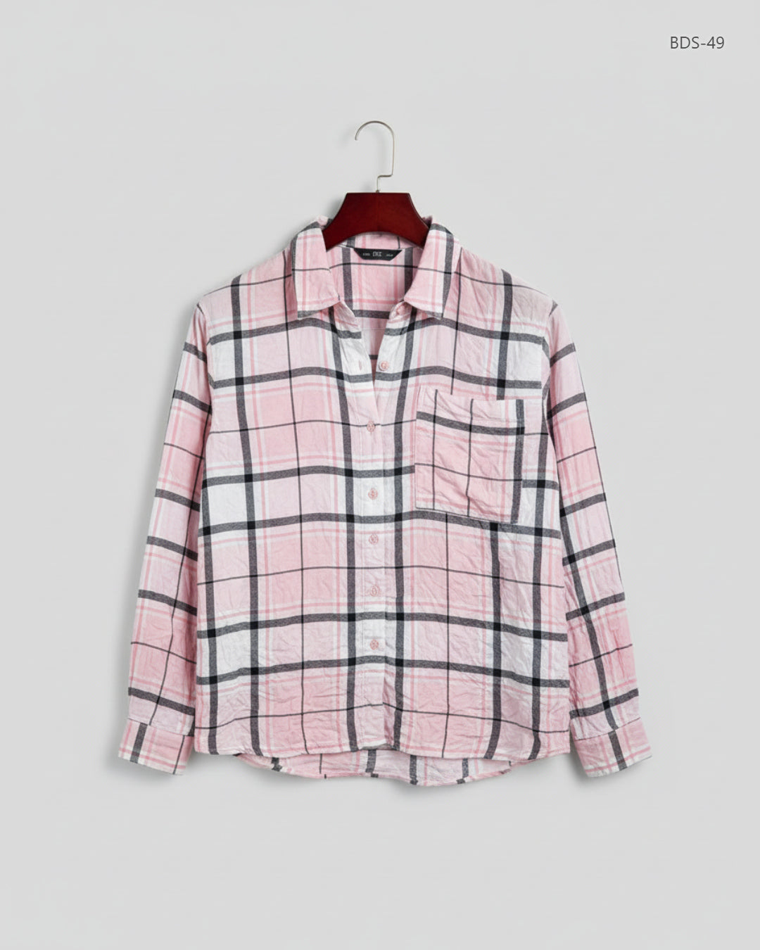 Preloved Premium Button Down Shirt by F&F, Pink Cotton for Women - OTS Thrift Shop Lahore Pakistan