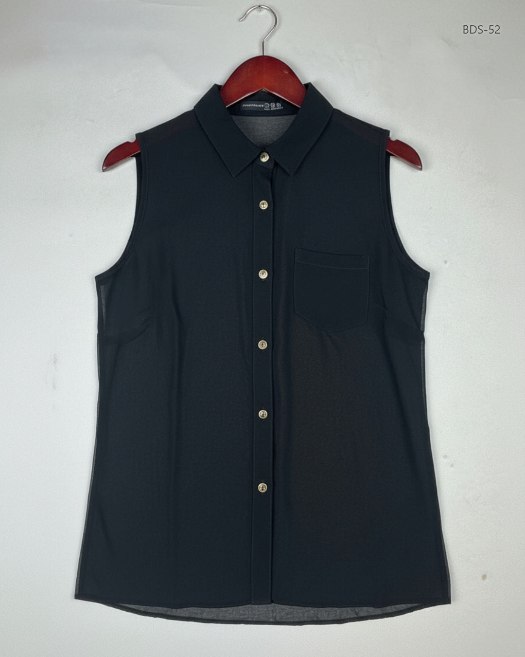 Shop Premium Button Down Shirt by Atmosphere | Preloved Branded Clothes | Black Polyester | Women | OTS Thrift Store Karachi Pakistan