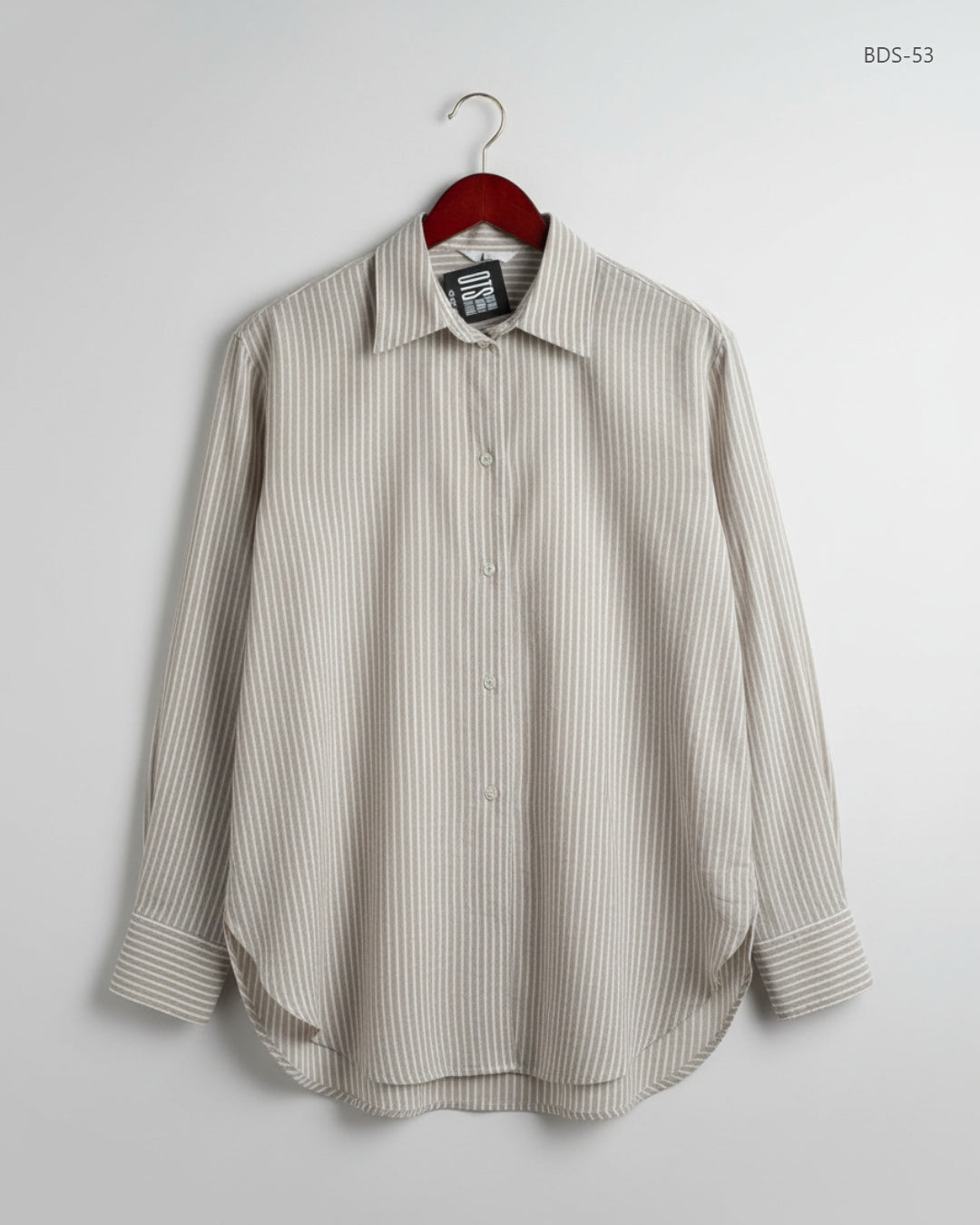 Premium Condition Button Down Shirt | Preloved H&M | Beige Cotton | Thrift Shop for Women Lahore Pakistan | OTS