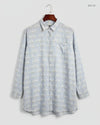 Shop Premium Button Down Shirt by Maison de nimes | Preloved Branded Clothes | Lilac Cotton | Women | OTS Thrift Store Karachi Pakistan
