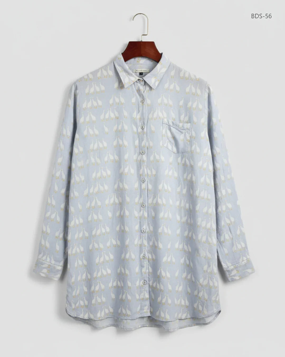 Shop Premium Button Down Shirt by Maison de nimes | Preloved Branded Clothes | Lilac Cotton | Women | OTS Thrift Store Karachi Pakistan