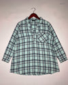 Button Down Shirt | YOURS | Preloved Branded | Turquoise Cotton | Premium | OTS Thrift Store Lahore Pakistan