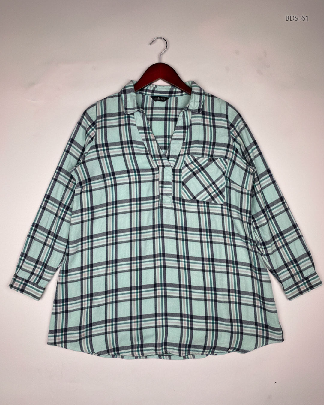 Button Down Shirt | YOURS | Preloved Branded | Turquoise Cotton | Premium | OTS Thrift Store Lahore Pakistan