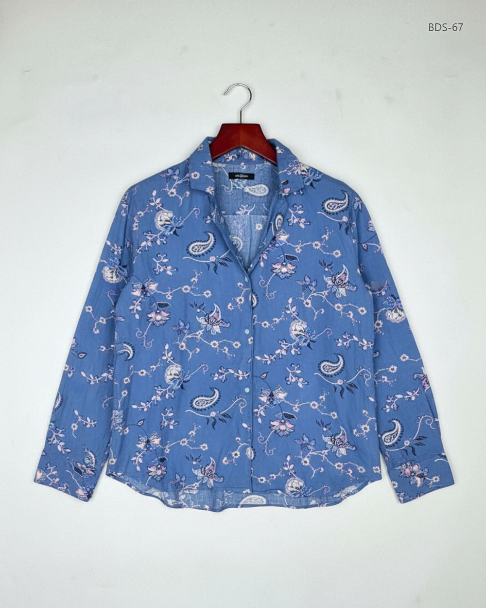 Premium Condition Button Down Shirt | Preloved H&M | Blue Cotton | Thrift Shop for Women Lahore Pakistan | OTS
