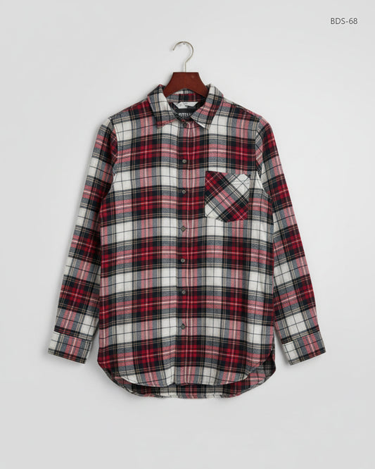 Button Down Shirt | H&M | Preloved Branded | Red Cotton | Premium | OTS Thrift Store Karachi Pakistan