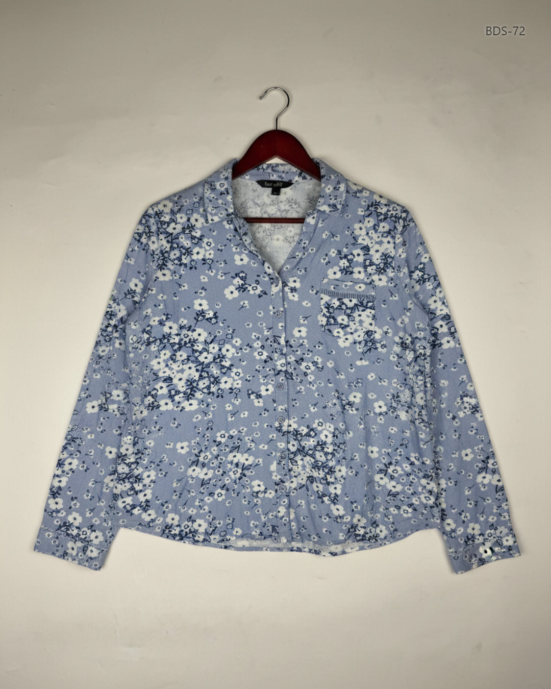 Preloved Premium Button Down Shirt by BonmarchÃ©, SkyBlue Viscose for Women - OTS Thrift Shop Peshawar Pakistan