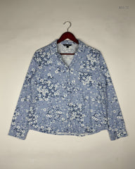 Preloved Premium Button Down Shirt by BonmarchÃ©, SkyBlue Viscose for Women - OTS Thrift Shop Peshawar Pakistan