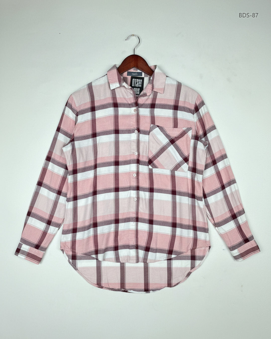 Shop Premium Button Down Shirt by studio | Preloved Branded Clothes | Pink Viscose | Women | OTS Thrift Store Peshawar Pakistan