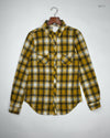 Shop Premium Button Down Shirt by PASSPORT | Preloved Branded Clothes | Yellow Polyester | Women | OTS Thrift Store Karachi Pakistan