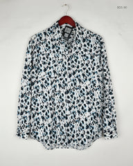 Secondhand Branded Button Down Shirt by Next, White Viscose fabric, Premium condition, for Women - Online Thrift Shop Lahore Pakistan