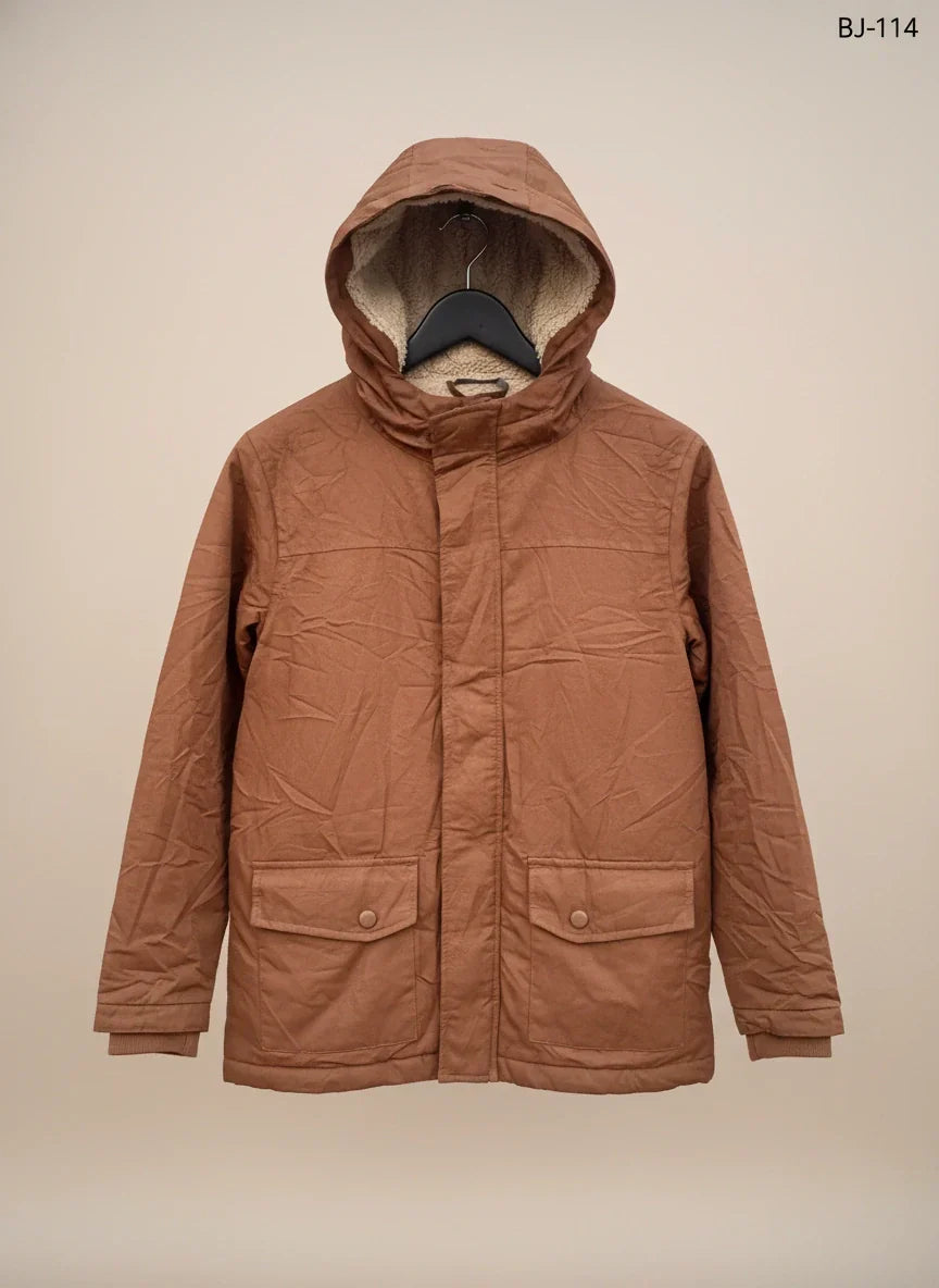 Excellent Condition Winter Boys Jackets | Preloved Destination | Brown Polyester | Thrift Shop for Girls Peshawar Pakistan | OTS