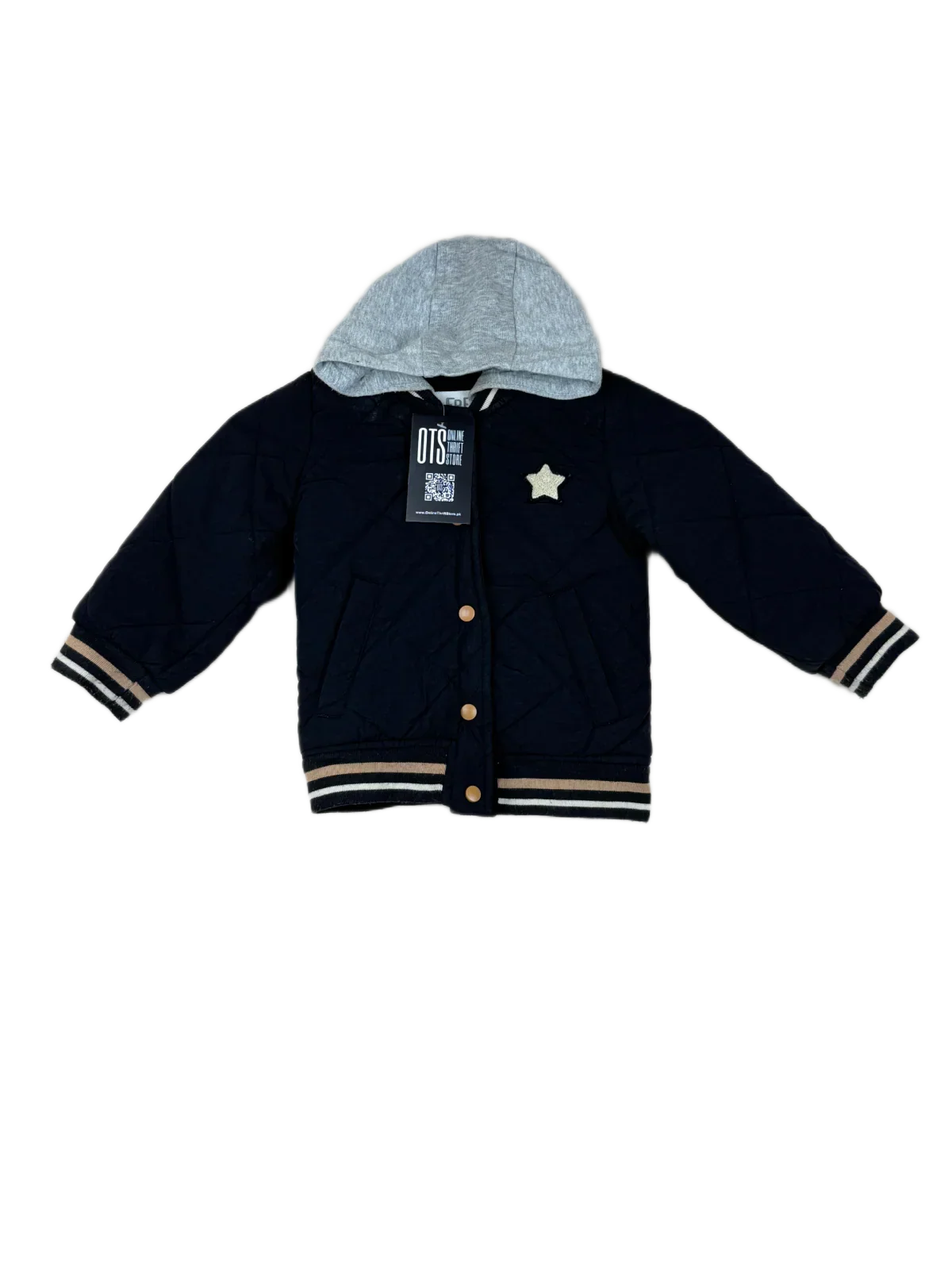 UK Imported secondhand Winter Boys Jackets - Fred & Flo brand, Black Polyester, Excellent condition, for Boys - Online Thrift Store Lahore Pakistan