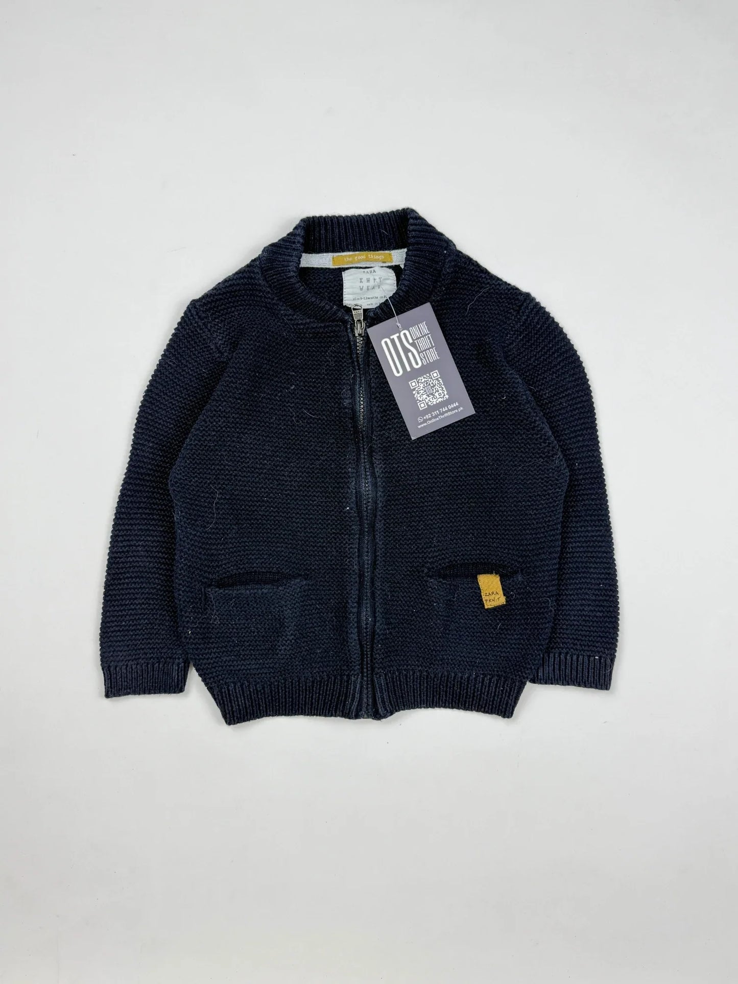 Shop Premium Boys Sweaters by Zara | Preloved Branded Clothes | Black Cotton | Boys | OTS Thrift Store Islamabad Pakistan