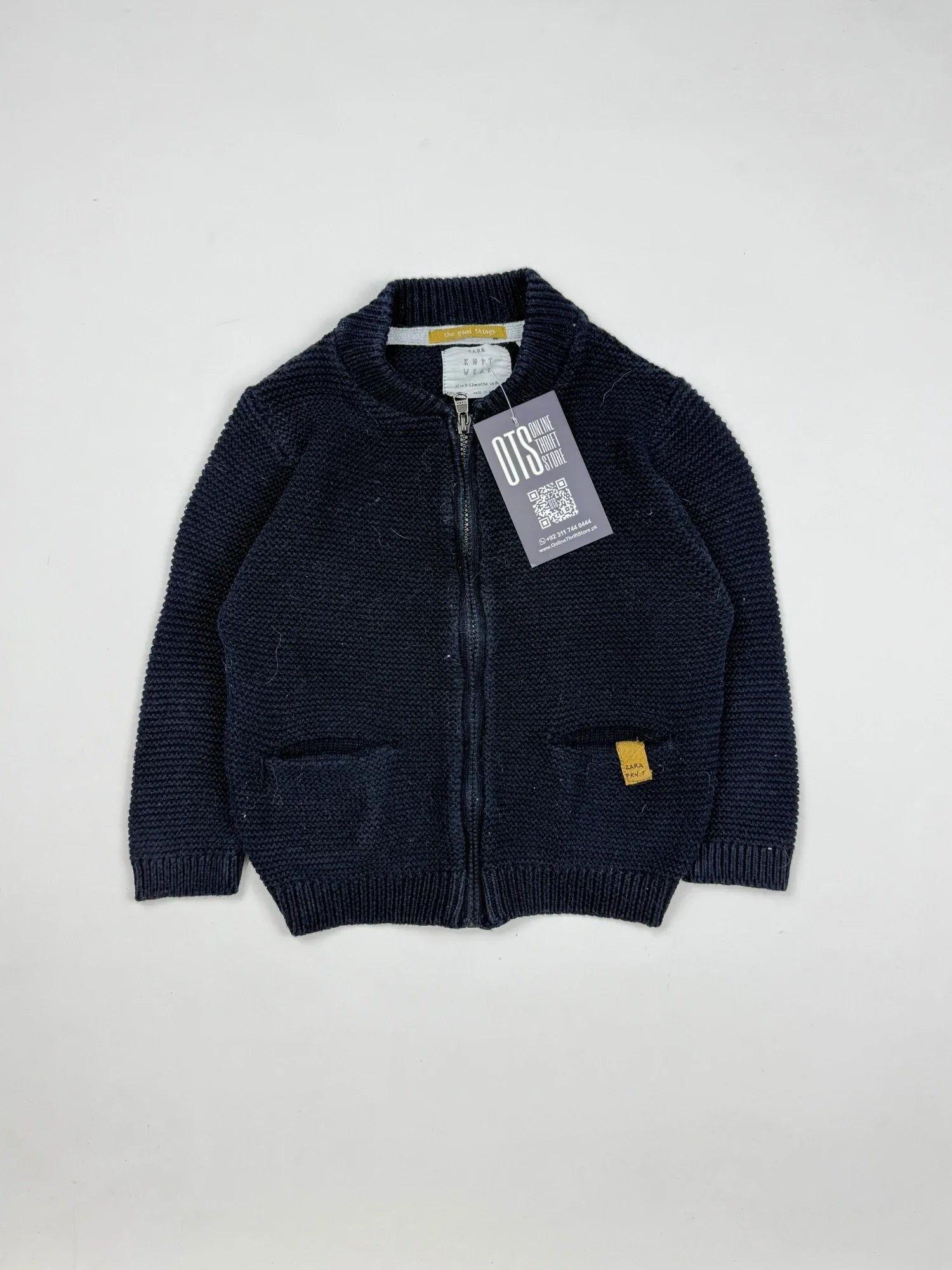 Shop Premium Boys Sweaters by Zara | Preloved Branded Clothes | Black Cotton | Boys | OTS Thrift Store Islamabad Pakistan