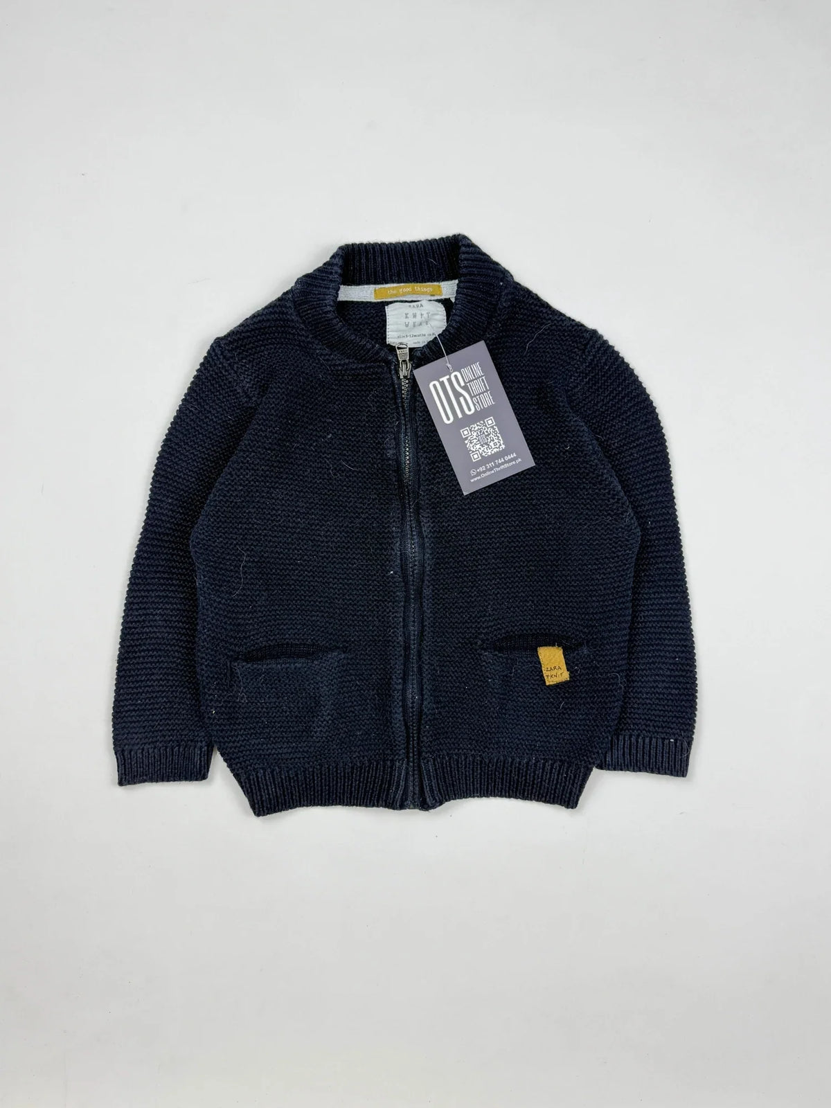 Shop Premium Boys Sweaters by Zara | Preloved Branded Clothes | Black Cotton | Boys | OTS Thrift Store Islamabad Pakistan