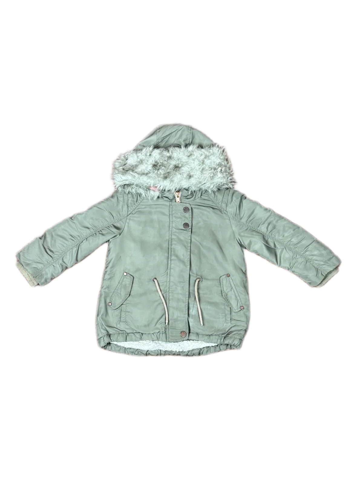 UK Imported secondhand Girls Jackets - Next brand, Olive Polyester, Premium condition, for Girls - Online Thrift Store Islamabad Pakistan