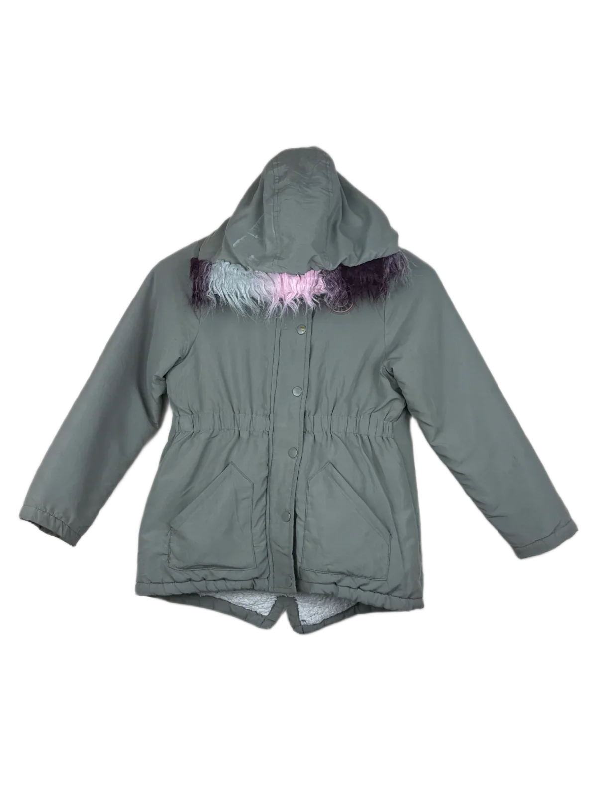 UK Imported secondhand Girls Jackets - Little Kids brand, Olive Polyester, Premium Plus condition, for Girls - Online Thrift Store Peshawar Pakistan