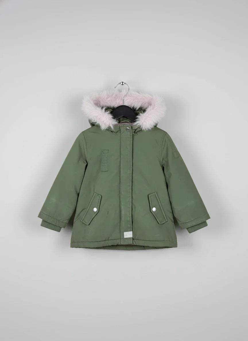 Preloved Premium Girls Jackets by Zara, Green Polyester for Girls - OTS Thrift Shop Peshawar Pakistan