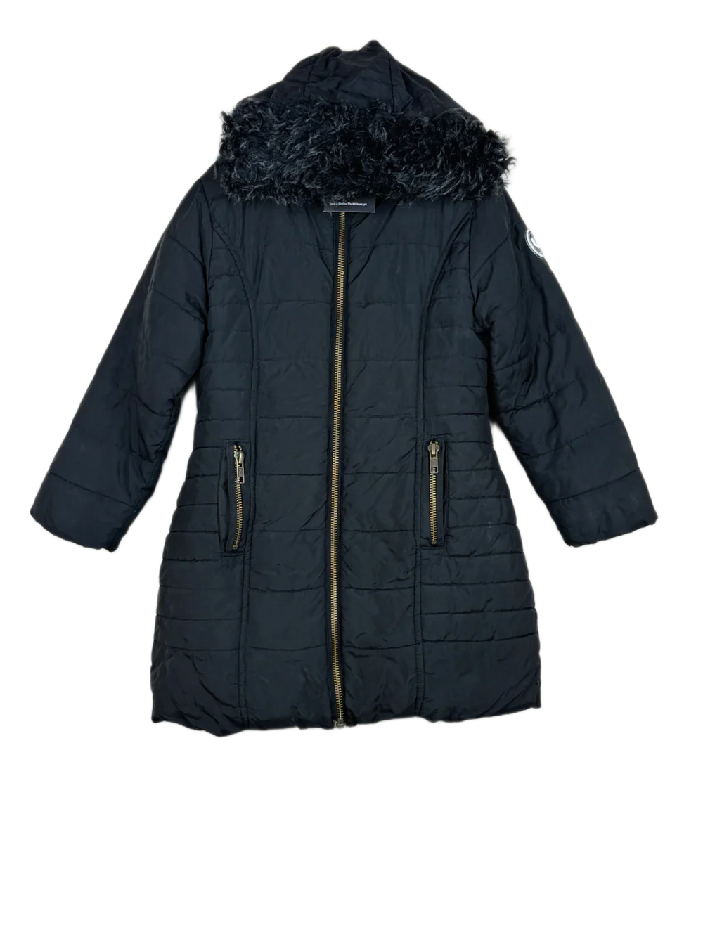 Secondhand Branded Girls Jackets by Next, Black Polyester fabric, premium condition, for Girls - Online Thrift Shop Lahore Pakistan