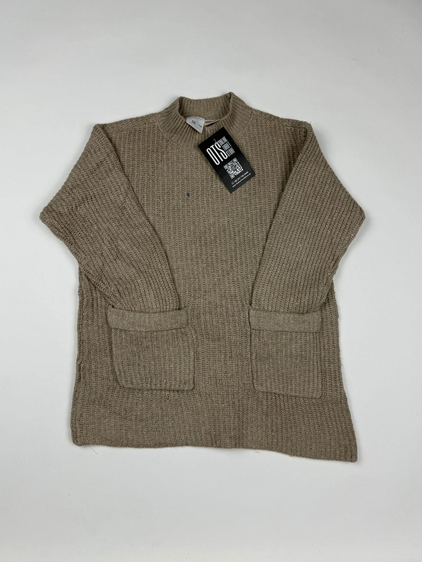 Shop Excellent Girls Sweaters by Zara | Preloved Branded Clothes | Brown Wool | Girls | OTS Thrift Store Peshawar Pakistan