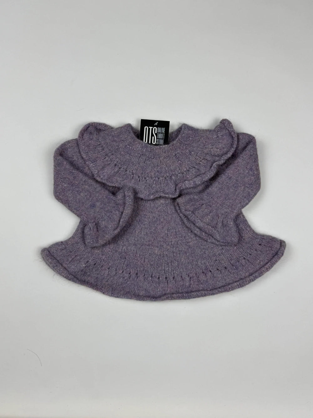 Preloved Premium Plus Girls Sweaters by Cut label, Grey Wool for Girls - OTS Thrift Shop Lahore Pakistan