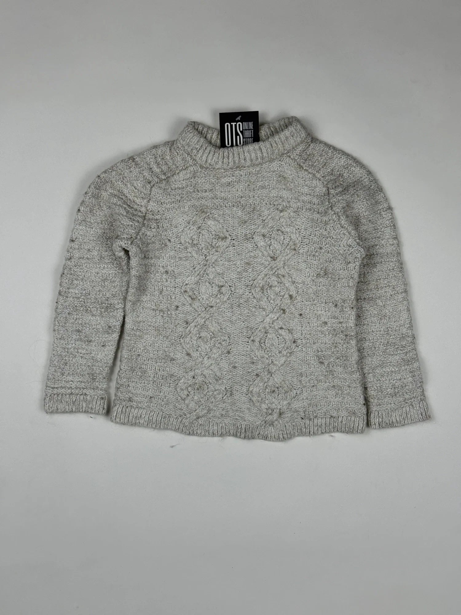 Preloved Premium Girls Sweaters by Zara, Grey Acrylic for Girls - OTS Thrift Shop Peshawar Pakistan
