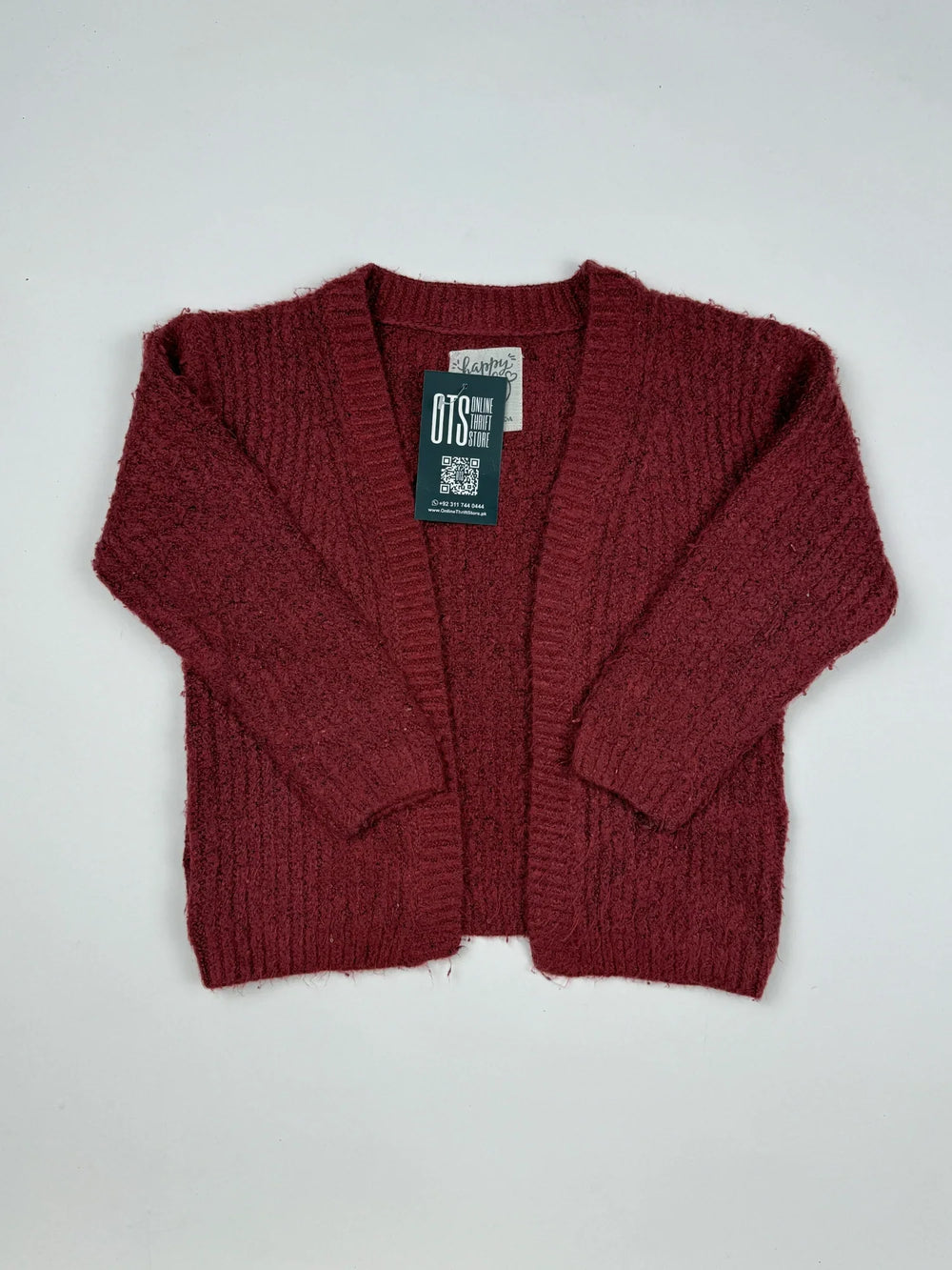 Secondhand Branded Girls Sweaters by C&A, Maroon Acrylic fabric, Excellent condition, for Girls - Online Thrift Shop Karachi Pakistan