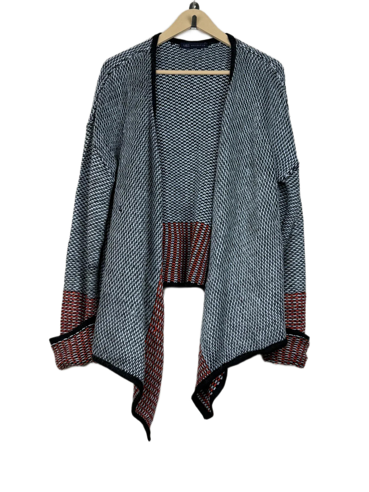 Premium Condition Winter Long Cardigans | Preloved Marks & Spencer | Black & White Acrylic | Thrift Shop for Women Peshawar Pakistan | OTS