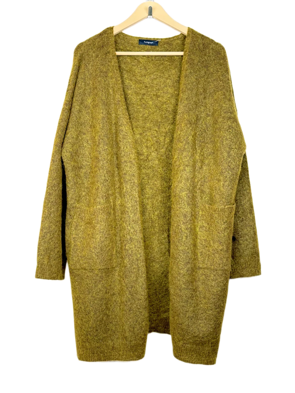 Winter Long Cardigans | Autograph | Preloved Branded | DarkGoldenRod Polyester | Premium | OTS Thrift Store Karachi Pakistan