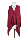 Shop Premium Winter Long Cardigans by Frank Saul | Preloved Branded Clothes | Maroon Acrylic | Women | OTS Thrift Store Karachi Pakistan