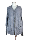 Shop Premium Winter Long Cardigans by Unknown | Preloved Branded Clothes | Grey Polyester | Women | OTS Thrift Store Islamabad Pakistan