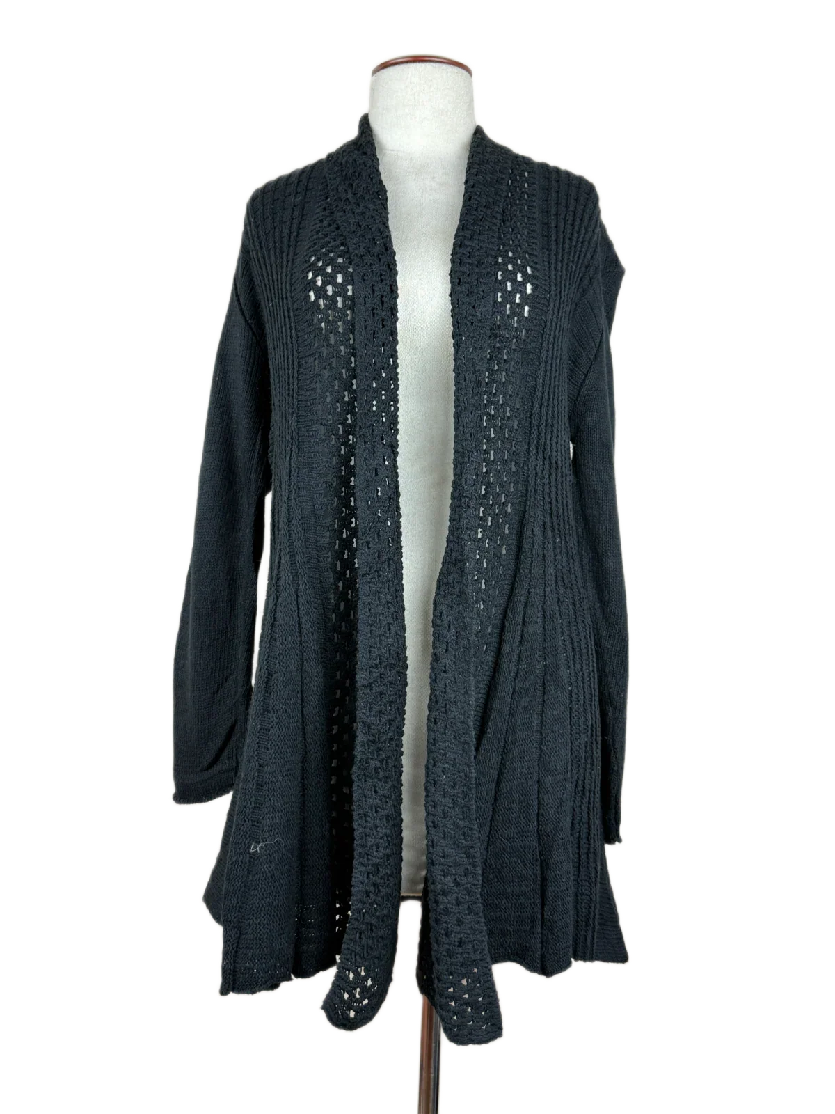 Premium Condition Winter Long Cardigans | Preloved Impulse London | Black Cotton | Thrift Shop for Women Lahore Pakistan | OTS
