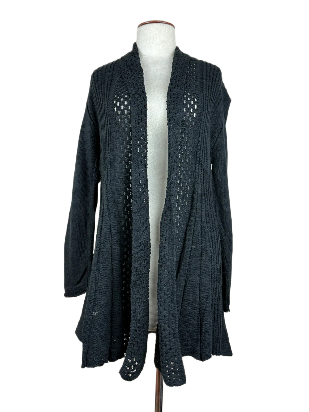 Premium Condition Winter Long Cardigans | Preloved Impulse London | Black Cotton | Thrift Shop for Women Lahore Pakistan | OTS