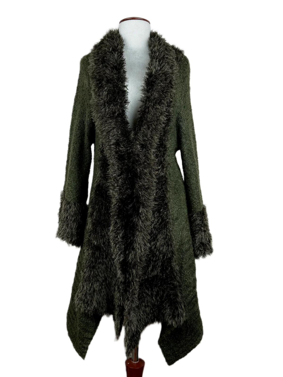 Winter Long Cardigans | Noelle | Preloved Branded | Grey Line | Good | OTS Thrift Store Karachi Pakistan