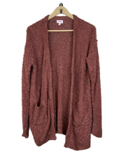 Shop Premium Winter Long Cardigans by Pul | Preloved Branded Clothes | Rust Acrylic | Women | OTS Thrift Store Lahore Pakistan