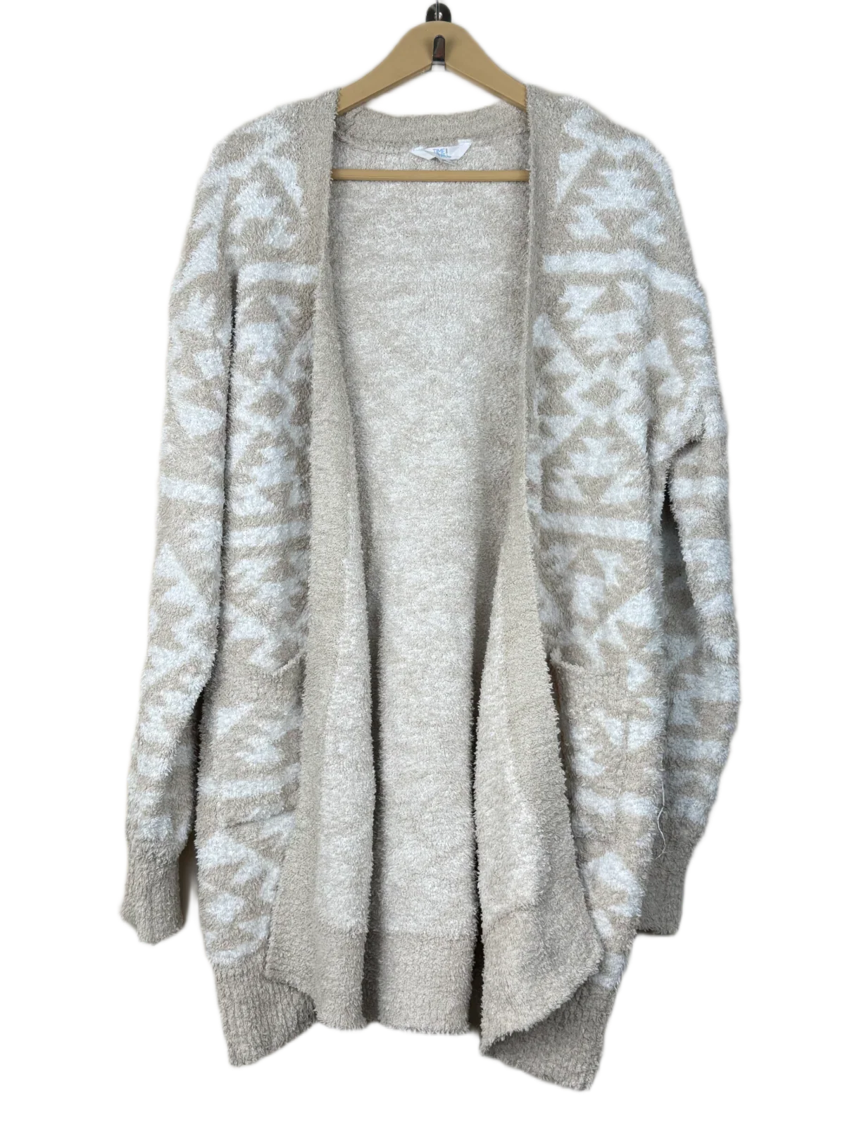 Premium Condition Winter Long Cardigans | Preloved Time & Tru | OffWhite Polyester | Thrift Shop for Women Peshawar Pakistan | OTS