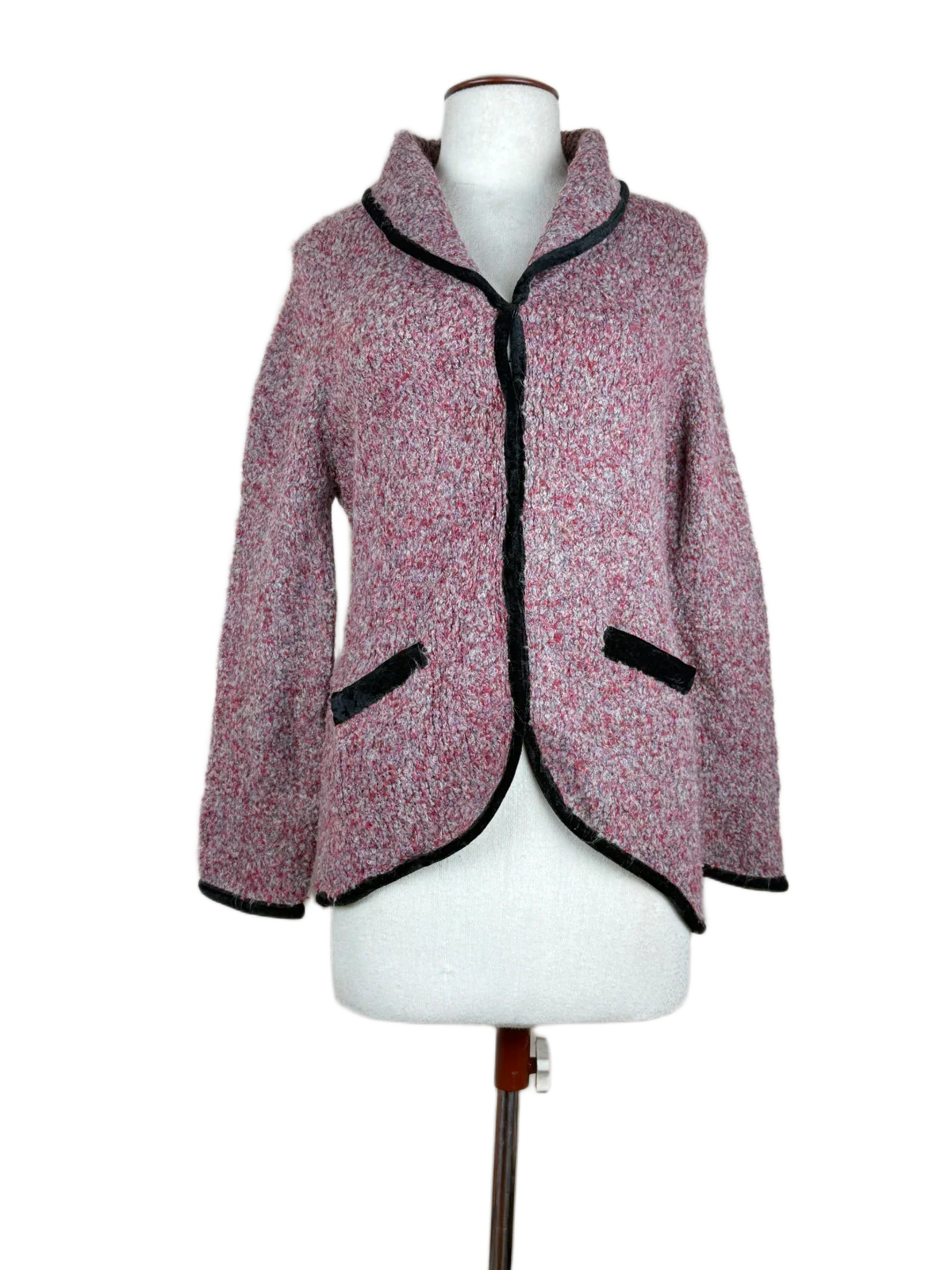 UK Imported secondhand Winter Long Cardigans - Tiara brand, Maroon Acrylic, Premium condition, for Women - Online Thrift Store Lahore Pakistan