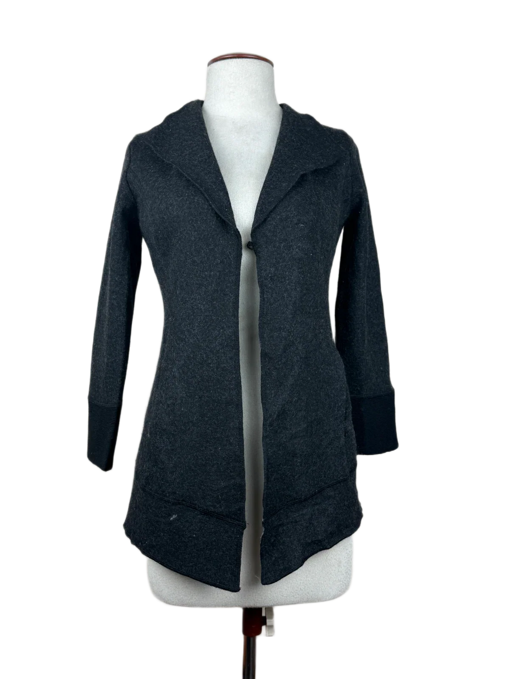 Winter Long Cardigans | Whistles | Preloved Branded | Black Wool-Acrylic blend | Premium | OTS Thrift Store Lahore Pakistan