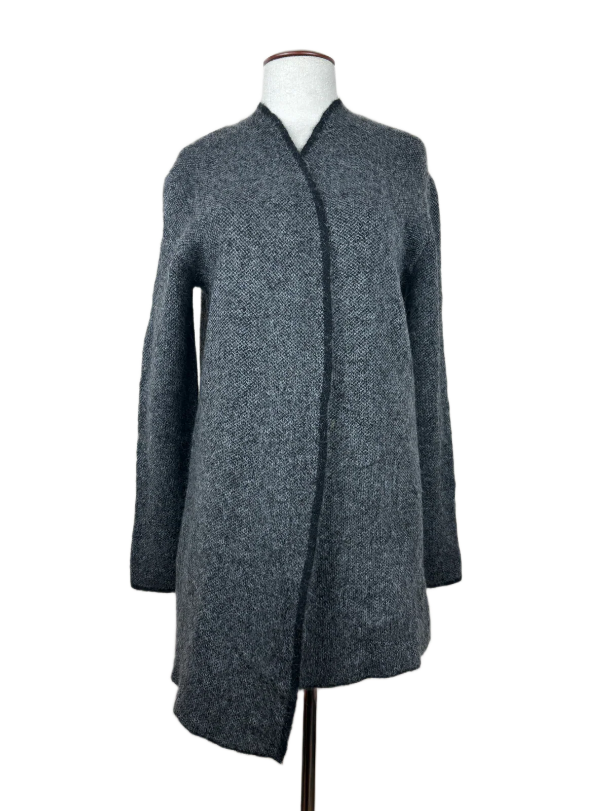 UK Imported secondhand Winter Long Cardigans - Kenar brand, Grey Acrylic, Premium condition, for Women - Online Thrift Store Islamabad Pakistan
