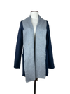 Secondhand Branded Winter Long Cardigans by Paul Costelloe, Blue Viscose fabric, Premium condition, for Women - Online Thrift Shop Lahore Pakistan