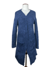 Shop Premium Winter Long Cardigans by Merokeety | Preloved Branded Clothes | Blue Polyester | Women | OTS Thrift Store Peshawar Pakistan