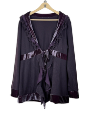 Winter Long Cardigans | Unknown | Preloved Branded | Black Polyester | Premium | OTS Thrift Store Peshawar Pakistan