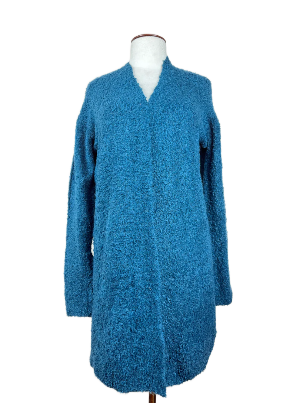 Winter Long Cardigans | Lands End | Preloved Branded | Cyan Acrylic | Premium | OTS Thrift Store Islamabad Pakistan