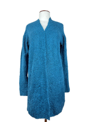 Winter Long Cardigans | Lands End | Preloved Branded | Cyan Acrylic | Premium | OTS Thrift Store Islamabad Pakistan