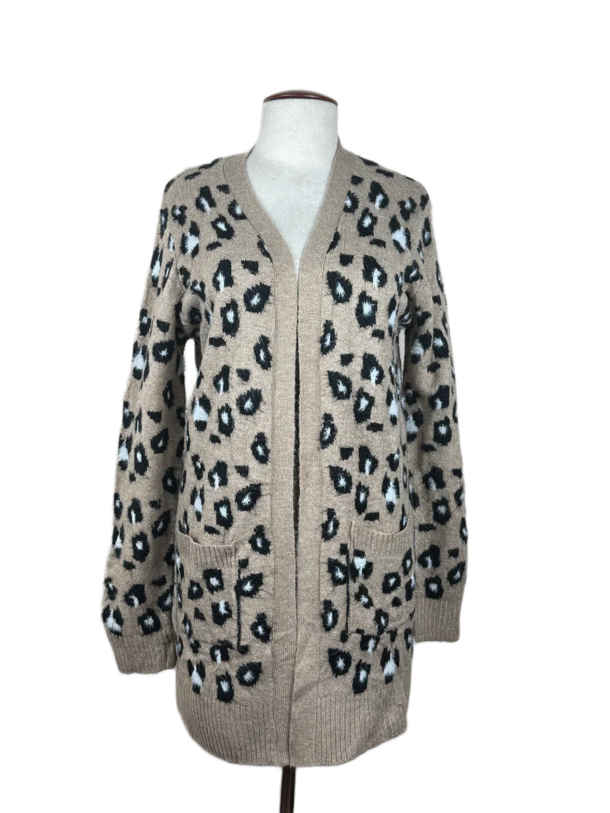 Preloved Premium Winter Long Cardigans by George, Brown Acrylic for Women - OTS Thrift Shop Karachi Pakistan