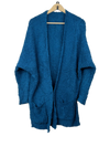 Winter Long Cardigans | Unknown | Preloved Branded | Blue Polyester | Premium Plus | OTS Thrift Store Karachi Pakistan