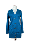 Shop Premium Winter Long Cardigans by Capsule WD | Preloved Branded Clothes | Blue Viscose | Women | OTS Thrift Store Islamabad Pakistan